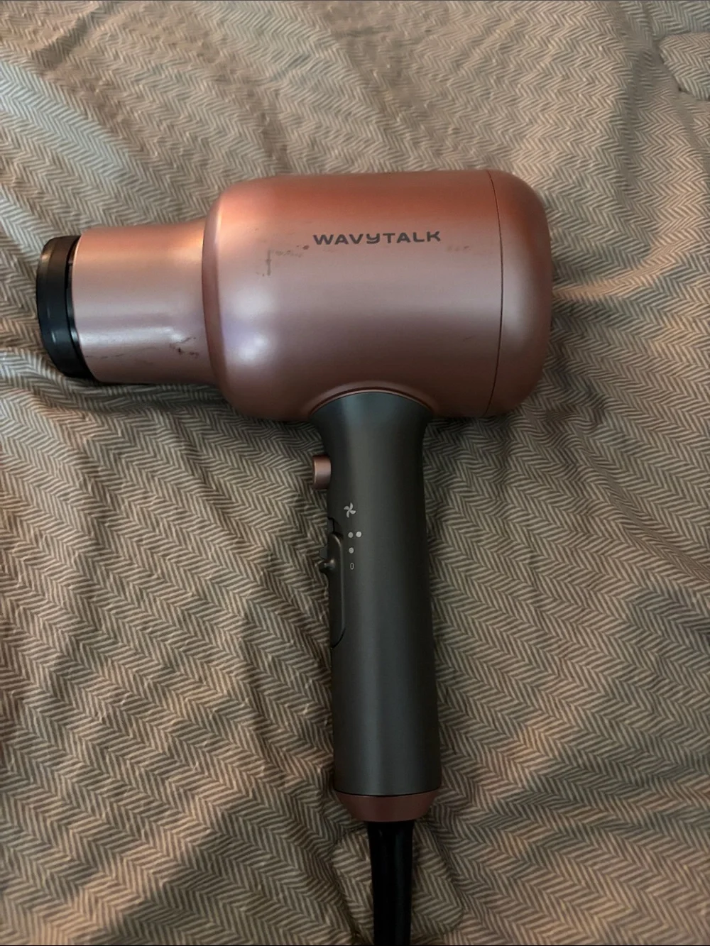 Dyson-Style Rose Gold Hair Dryer with 3 Styling Attachments